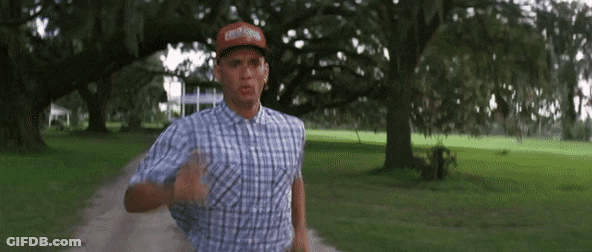 Forrest Gump Running Red Hat GIF