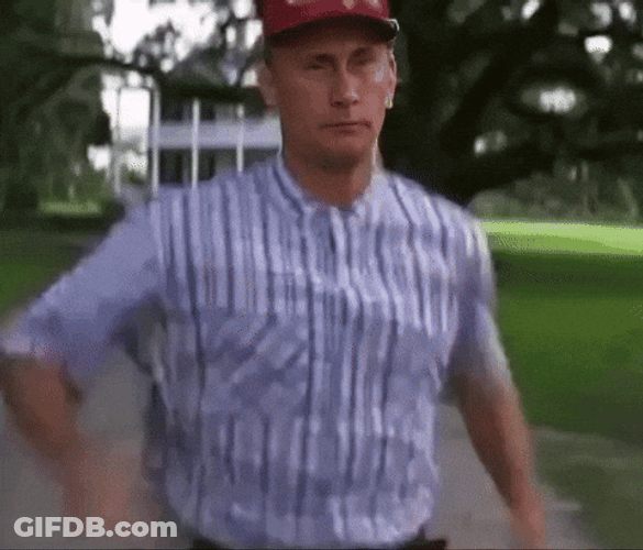 Forrest Gump Running With President Vladimir Putin Face GIF