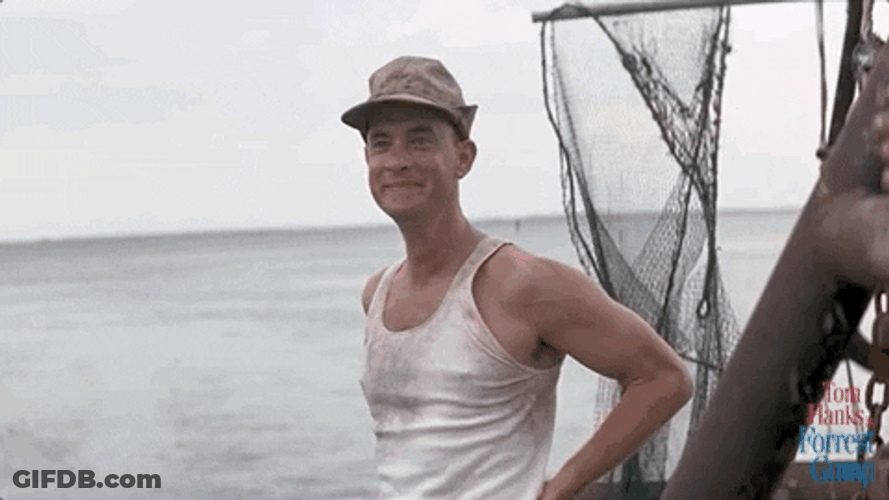 Forrest Gump Smile Waving GIF