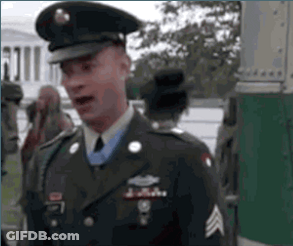 Forrest Gump Soldier Attire GIF