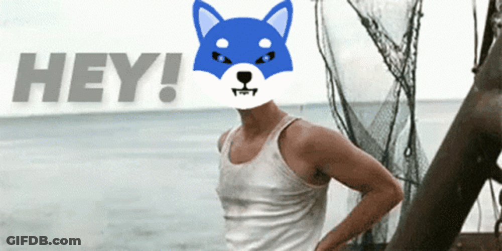 Forrest Gump Wave Blue Fox GIF