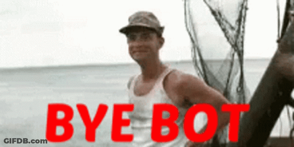 Forrest Gump Wave Bye Bot GIF