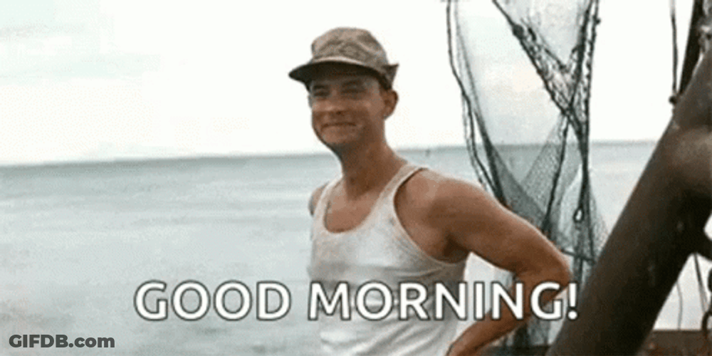 Forrest Gump Wave Good Morning GIF
