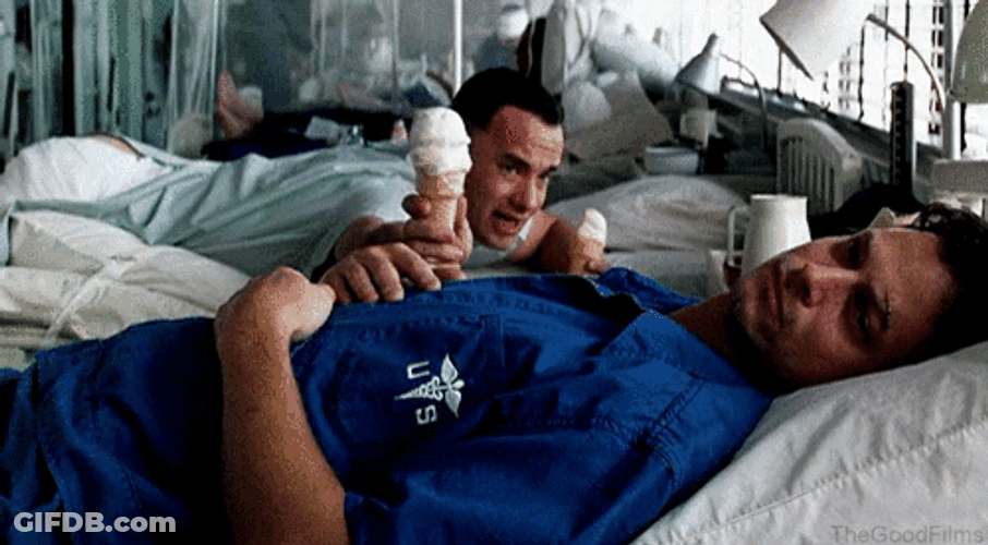 Forrest Gump Wave Ice Cream GIF