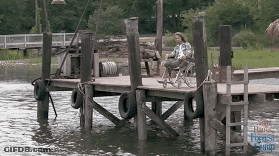 Forrest Gump Wave Old Lady GIF