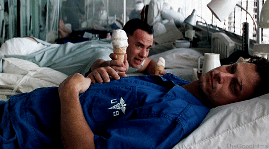 Forrest Gump Waving Ice Cream Lieutenant GIF