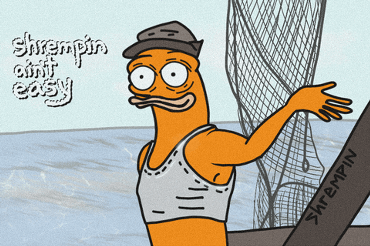 Forrest Gump Waving Shremp Pepe Meme GIF