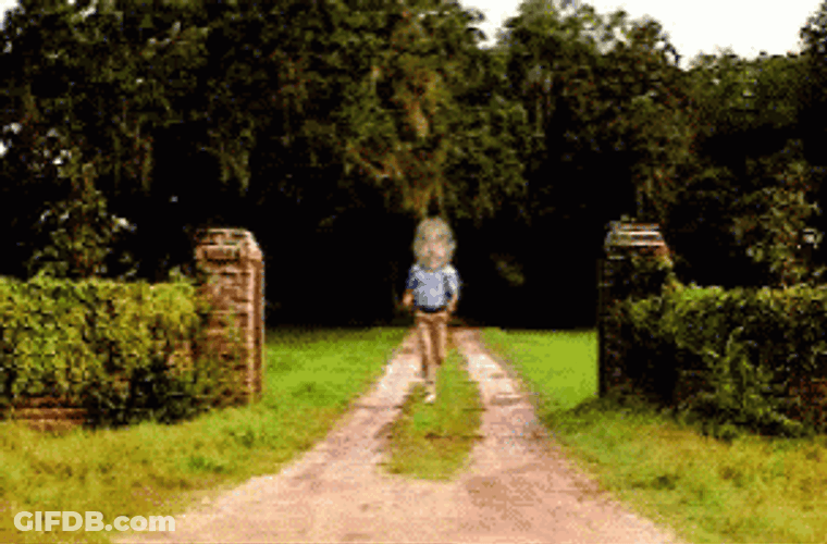 Forrest Gump With Black Man Head Running GIF