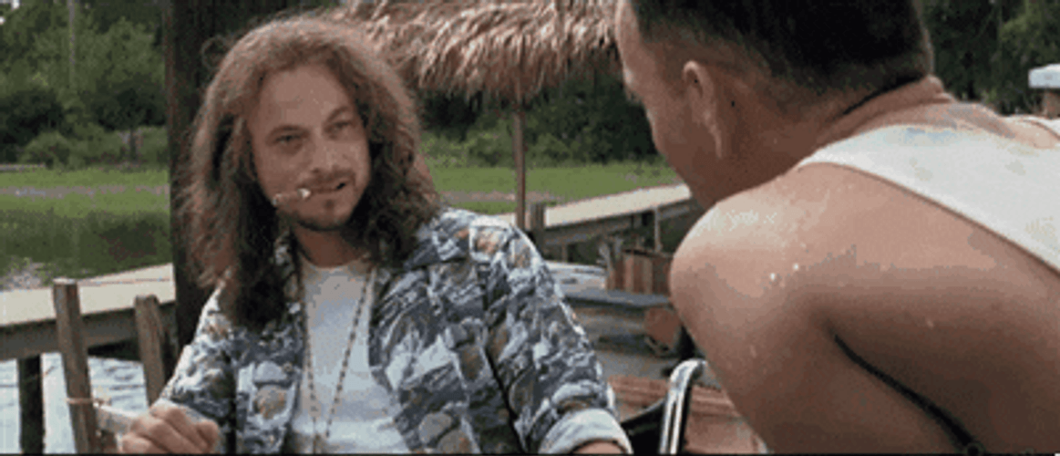 Forrest Gump With Lieutenant Dan GIF
