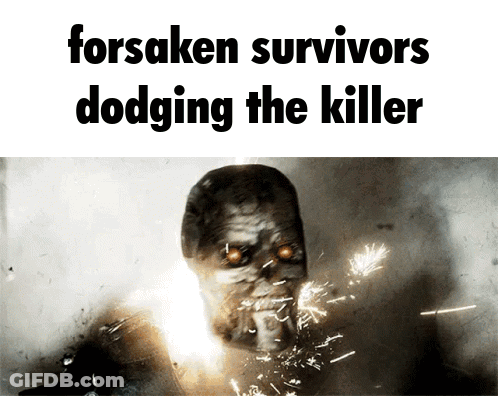 Forsaken Survivors Dodging Killer With Skeleton GIF