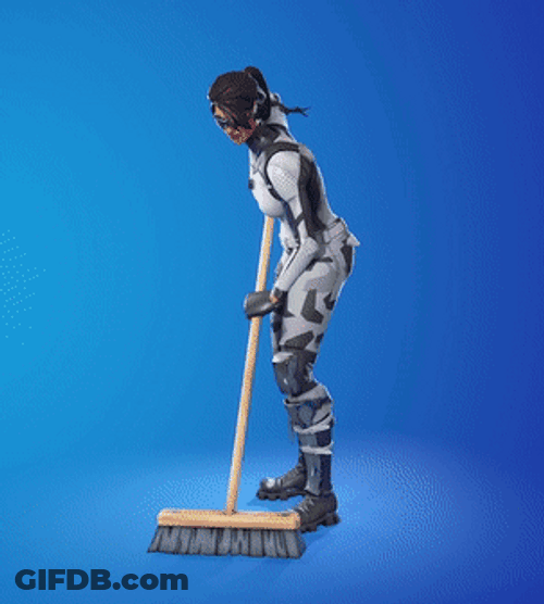 Fortnite Arctic Assassin Broom GIF