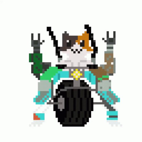 Fortnite Battle Royale Cat Go Pixel GIF