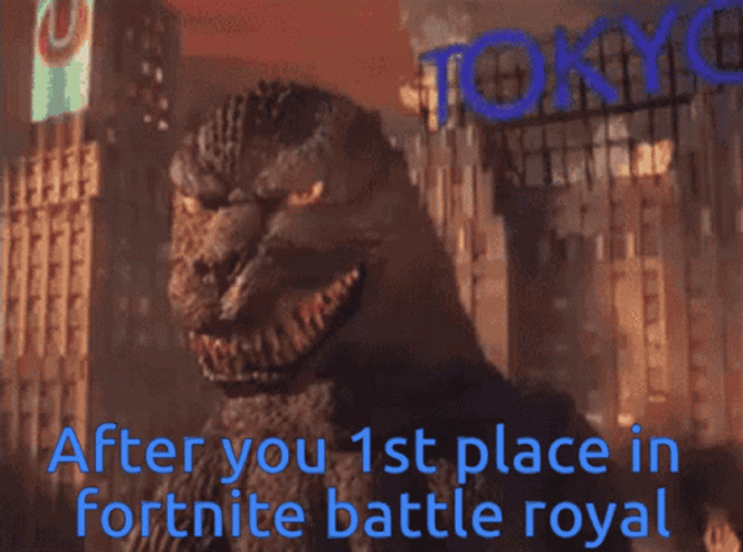 Fortnite Battle Royale Godzilla 1St Place GIF