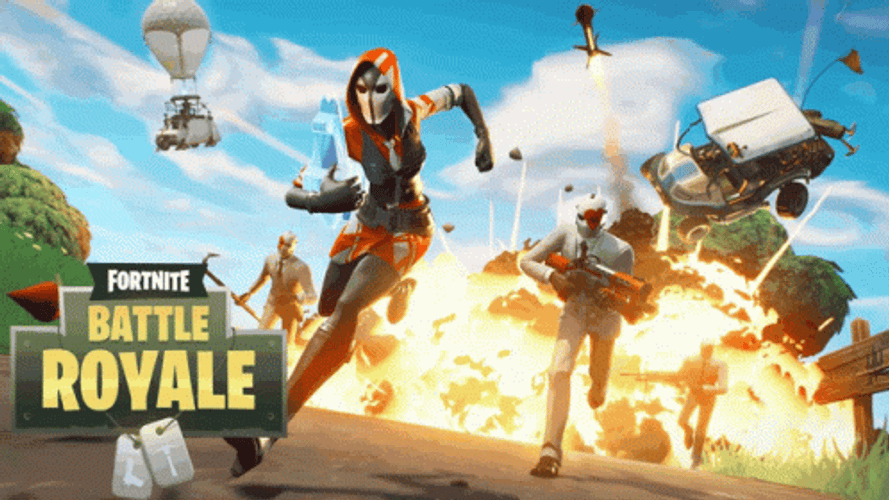 Fortnite Battle Royale Vs Minecraft Illustration GIF