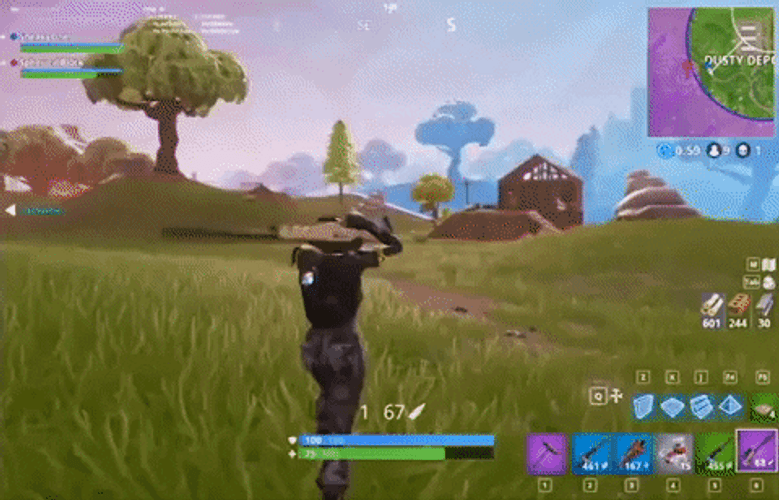 Fortnite Battle Royale Winning Solo Snipe GIF