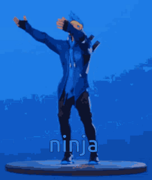 Fortnite Blue Ninja Game Dance GIF