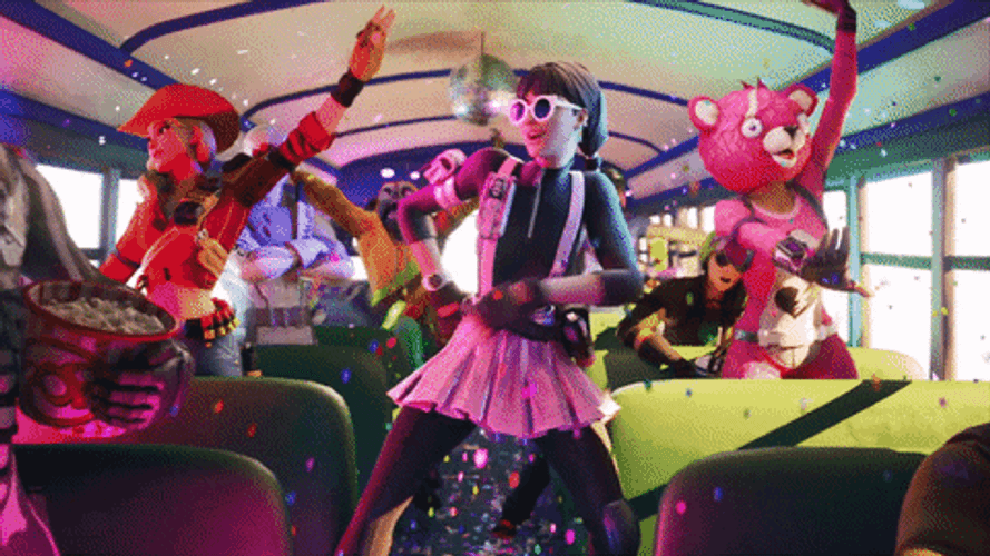 Fortnite Characters Partying GIF