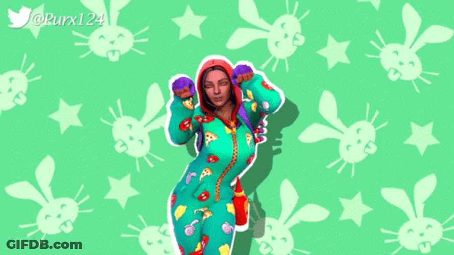 Fortnite Cosplayer Dancing Caramelldansen GIF