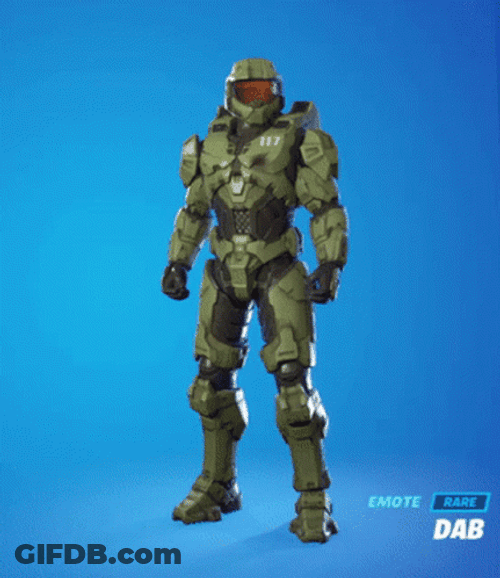 Fortnite Halo Master Chief Dab Emote Dance GIF