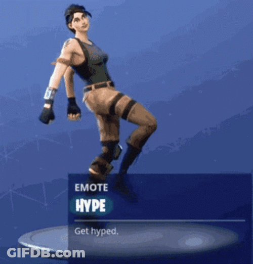 Fortnite Hype Emote Dances GIF
