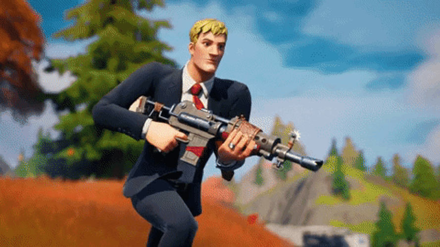 Fortnite Jonesy Running GIF