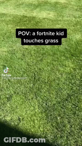Fortnite Kid Touching Grass GIF