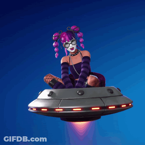 Fortnite Lace Riding Ufo GIF
