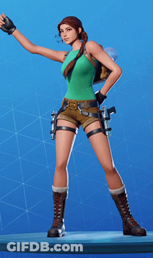 Fortnite Lara Croft Leave The Door Open Emote Dance GIF