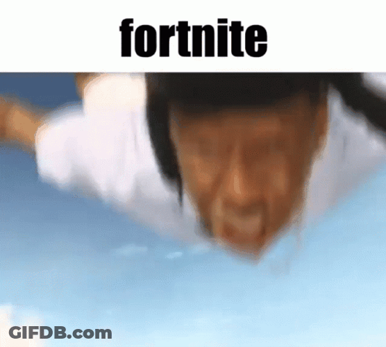 Fortnite Meme Man Flies Higher In Sky GIF