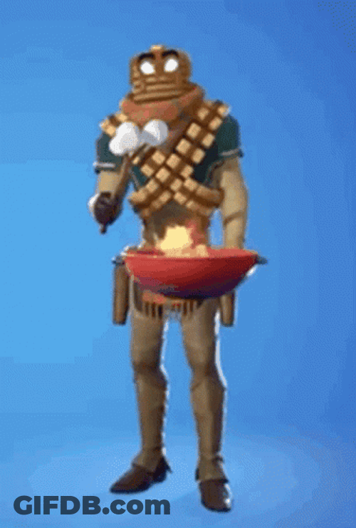 Fortnite Meme Marshmallow Grilling GIF