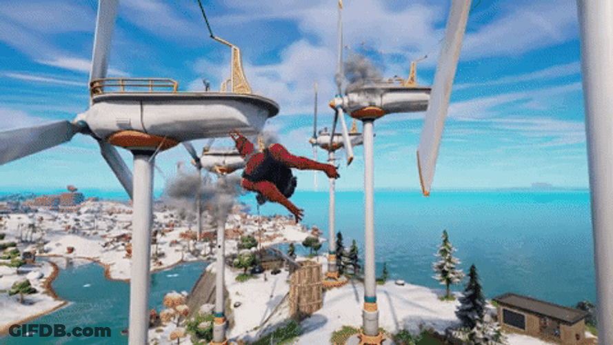 Fortnite Meme Swinging On Ropes GIF