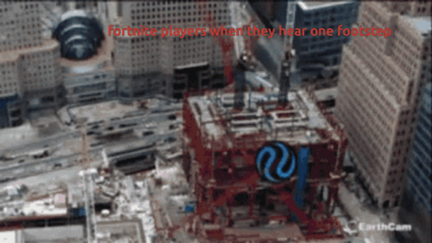 Fortnite Players Building Fortress Hear Footstep GIF