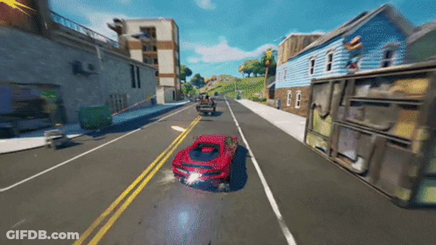 Fortnite Red Car GIF