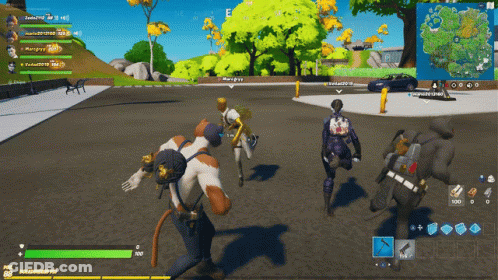 Fortnite Screenshot With Players And Map GIF