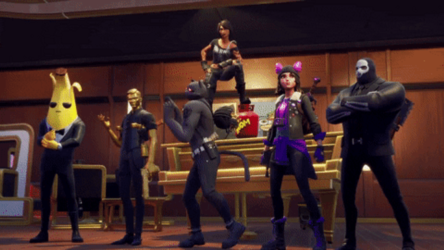 Fortnite Season 2 Character Line Up Clip GIF