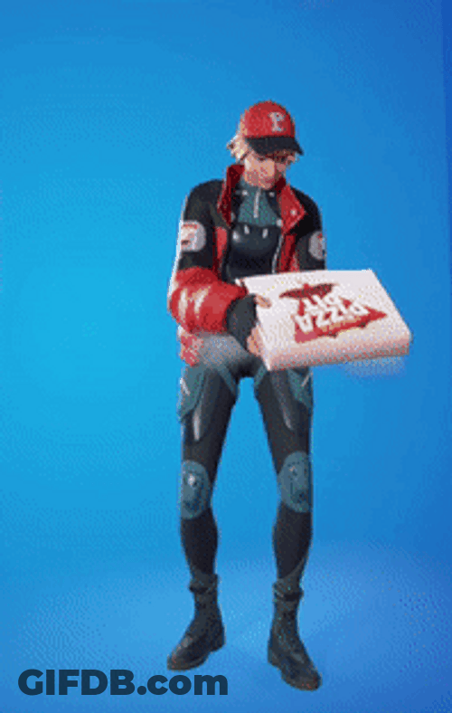 Fortnite Skins Piper Pace Eating Pizza GIF