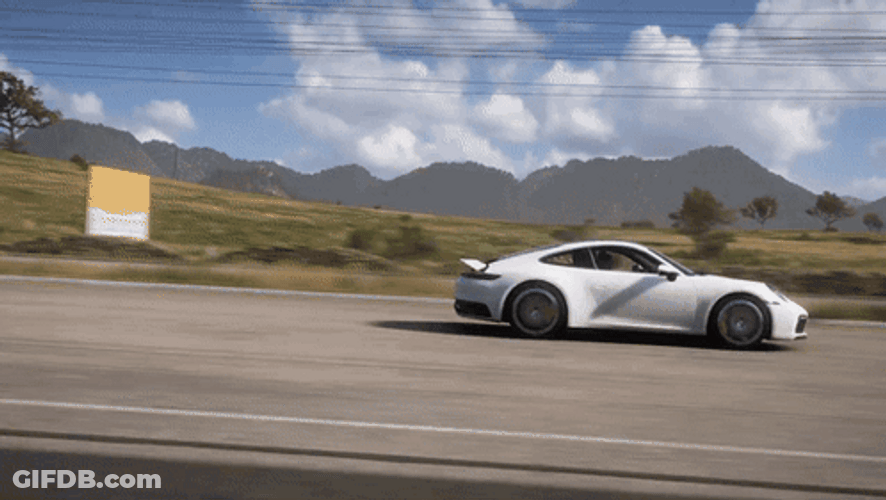 Forza Horizon 5 Porsche 911 Carrera S White GIF