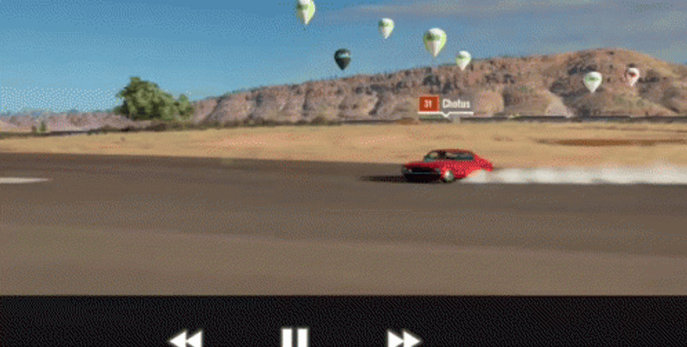 Forza Motorsport 7 Red Car Moves Swiftly GIF