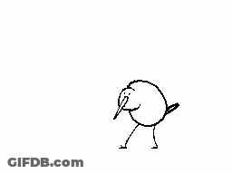 Four Birds With Hearts On Heads GIF