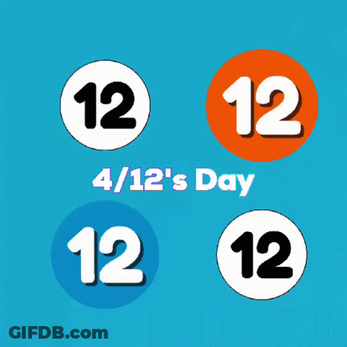 Four Circles With Number 12 GIF