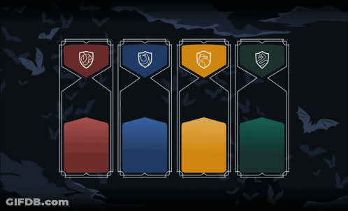 Four Colored Shields Lined Up In A Row GIF