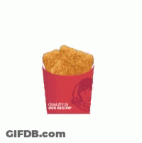 Four Cups Of Chicken Nuggets Saying Quality Is Our Recipe GIF