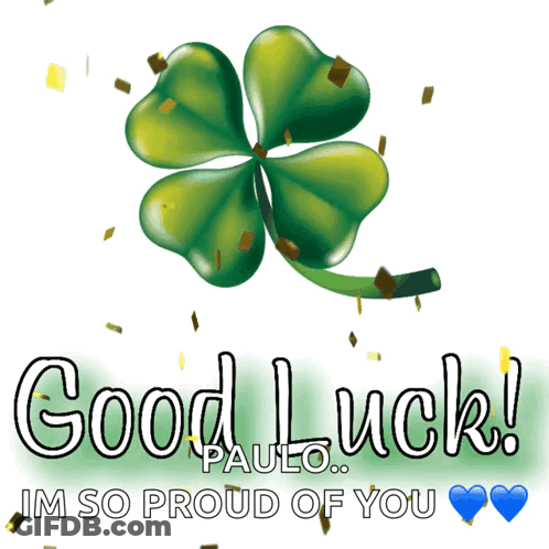 Four Leaf Clover Saying Good Luck GIF