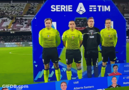 Four Men In Front Of Serie Tim Sign GIF