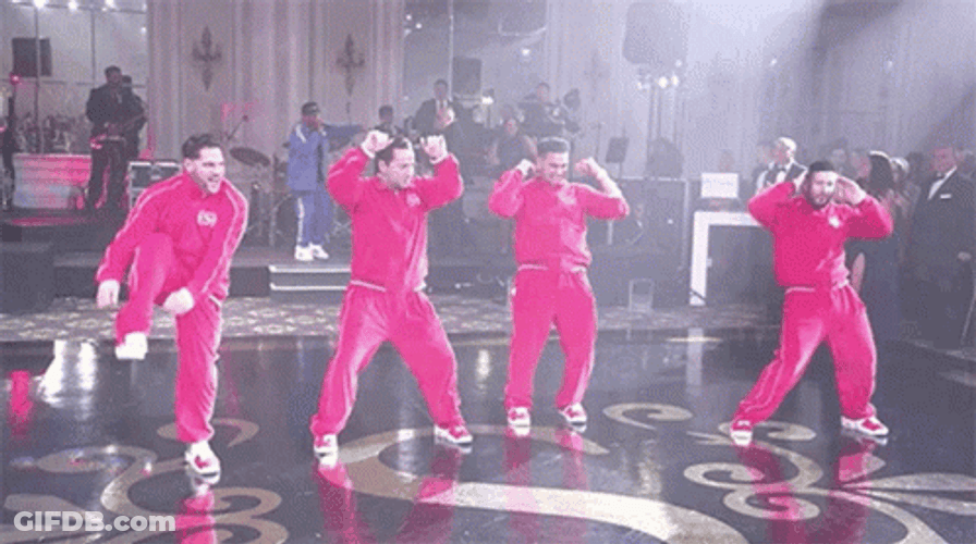 Four Men Matching Outfit GIF