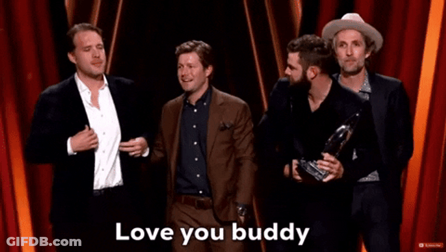 Four Men Performing Love You Man GIF