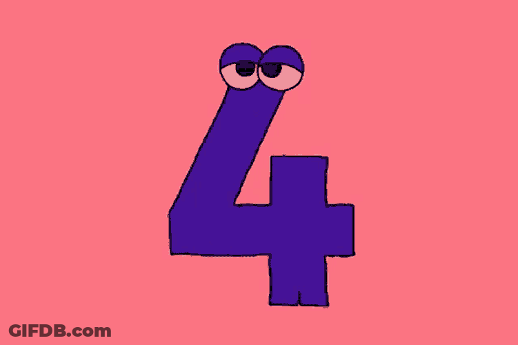 Four Numbers GIF