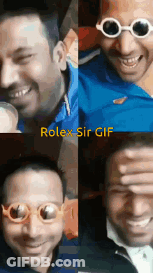 Four-Panel Man Smiling With Sunglasses GIF