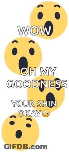 Four Smiley Faces Stacked Wow Oh My Goodness Your Shin Okay GIF