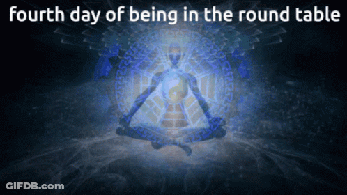 Fourth Day Of Round Table On Dark Background GIF